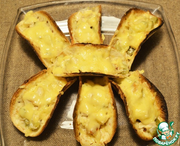 Закуска на лодочках из тортильи