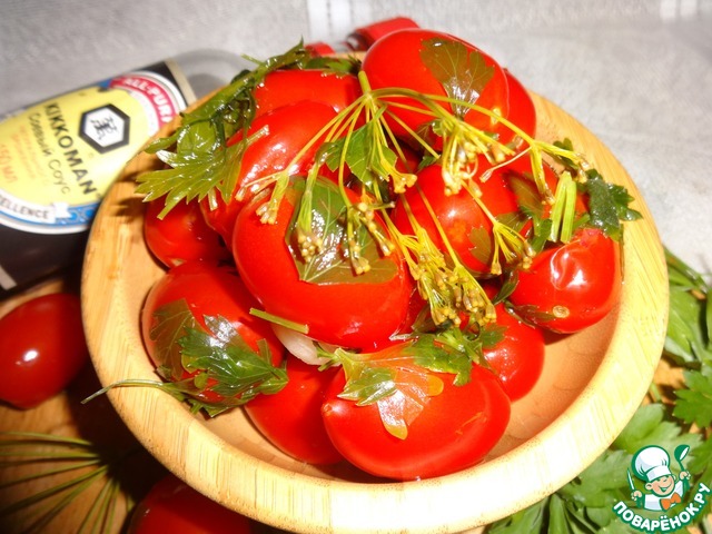 Малосольные помидоры черри 