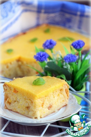 Air under a rice cake pumpkin souffle