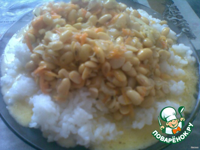 Soy beans with vegetables