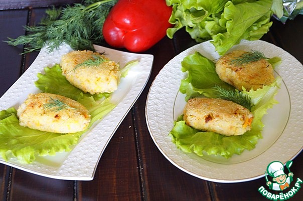 Cutlets with barley stuffing