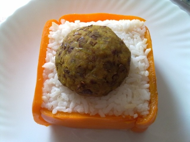 Appetizer beans with rice