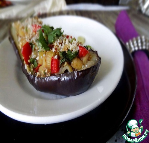 Eggplant stuffed with pasta