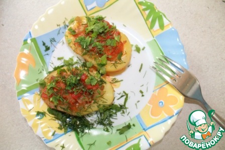 Картофельные лодочки с овощами