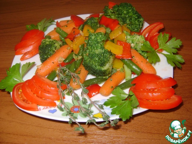 Яркий овощной гарнир