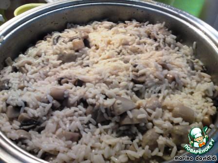 Mushrooms with rice