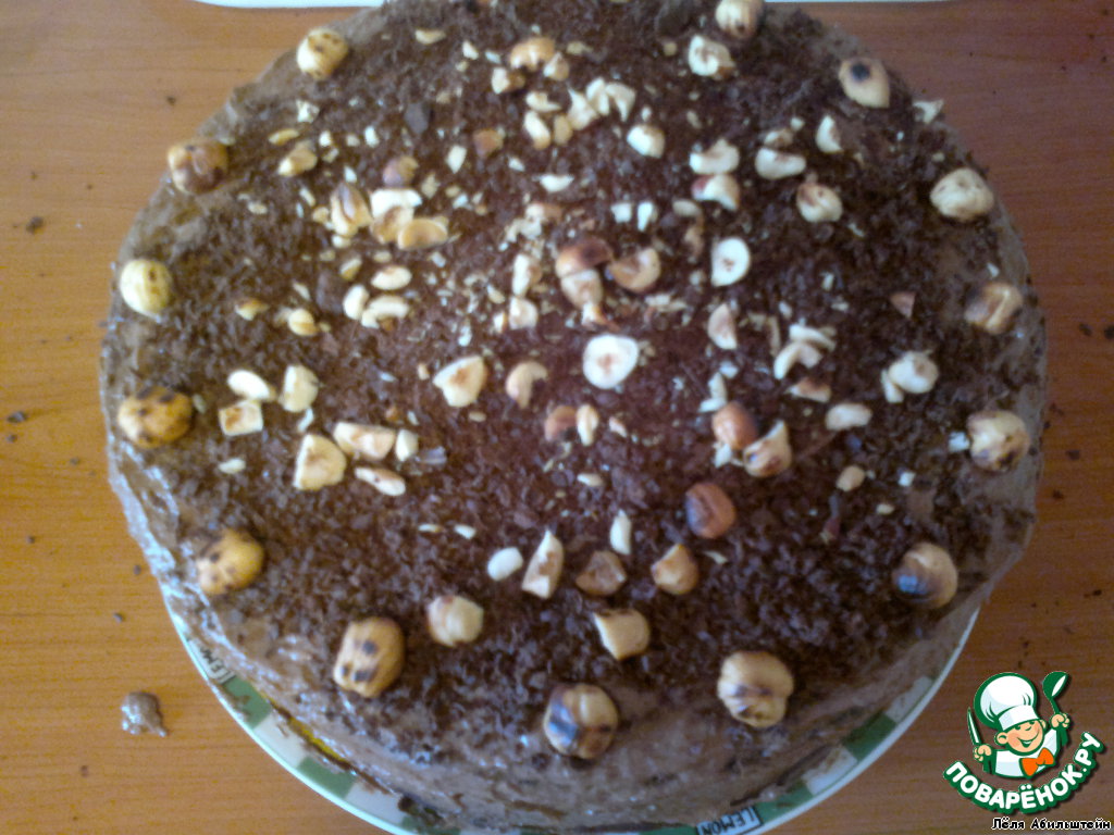 Chocolate cake with cherries