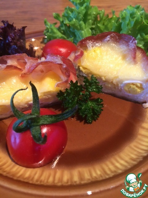 Перепелиные яйца в беконе