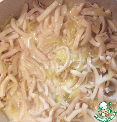 Постный жюльен с кальмарами