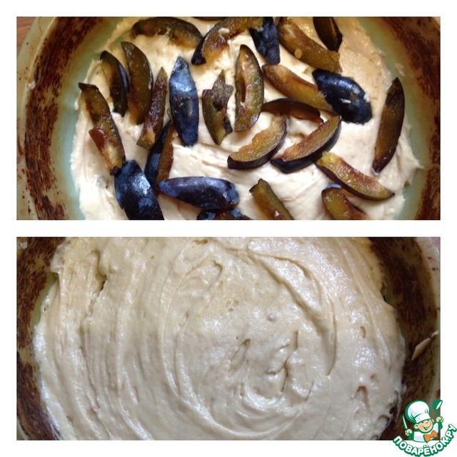 Plum cake on the yogurt 