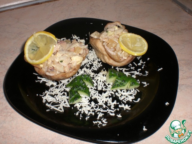 Корзиночки из курицы с кальмарами
