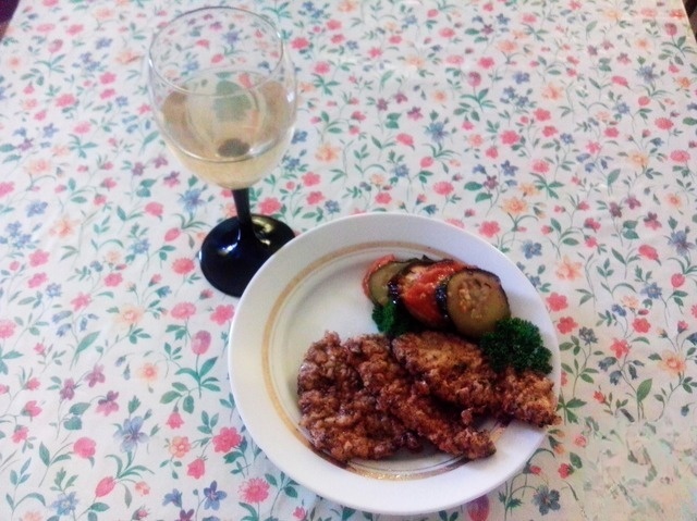 Liver chops marinated