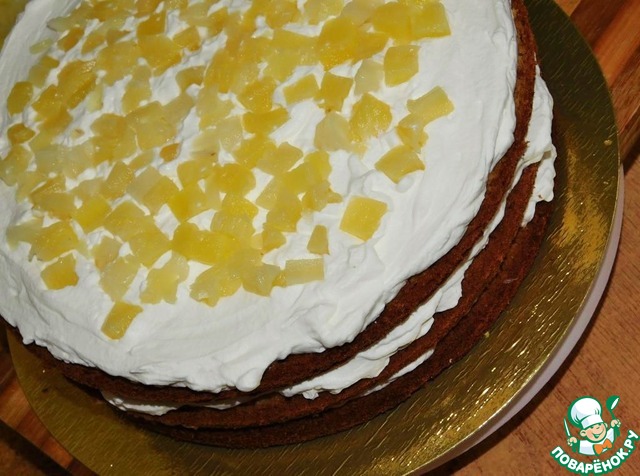 Cake creamy pineapple