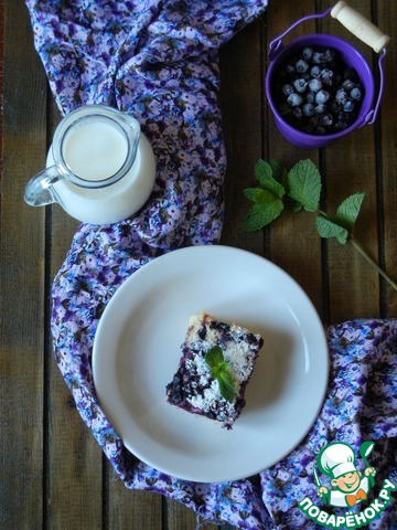 Manna with blueberries