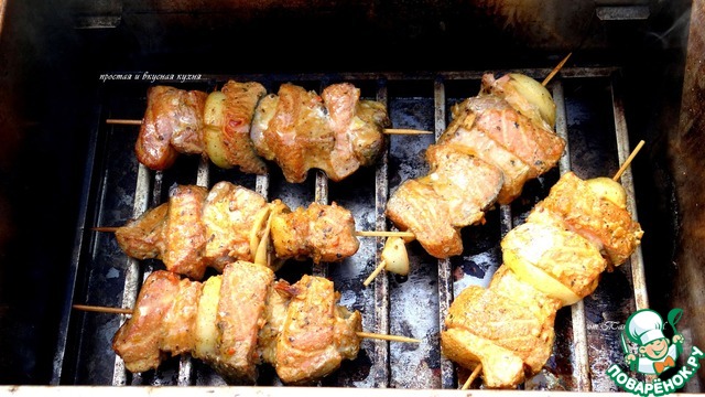 Копченый шашлычок из двух видов рыб