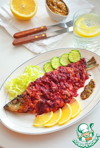 Herring, baked under a fur coat beet