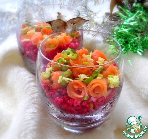 Веррины с лососем и кускусом