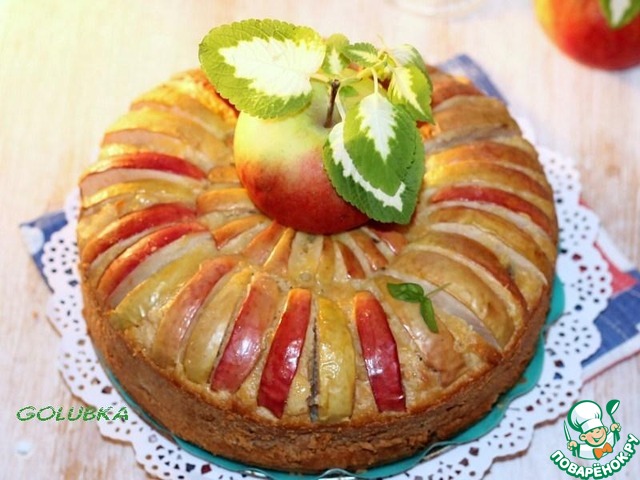 Bologna cake with polenta and apples
