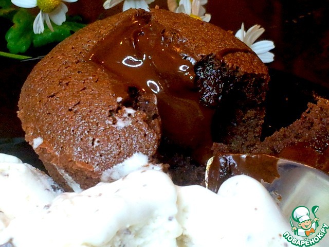 Chocolate fondant with rice flour