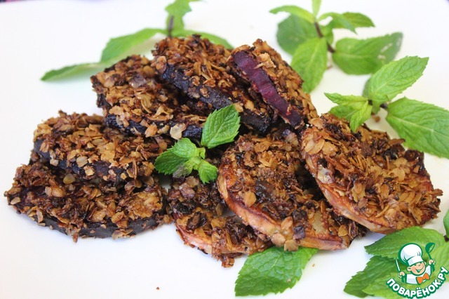 Яблоки и свекла в панировке из хлопьев