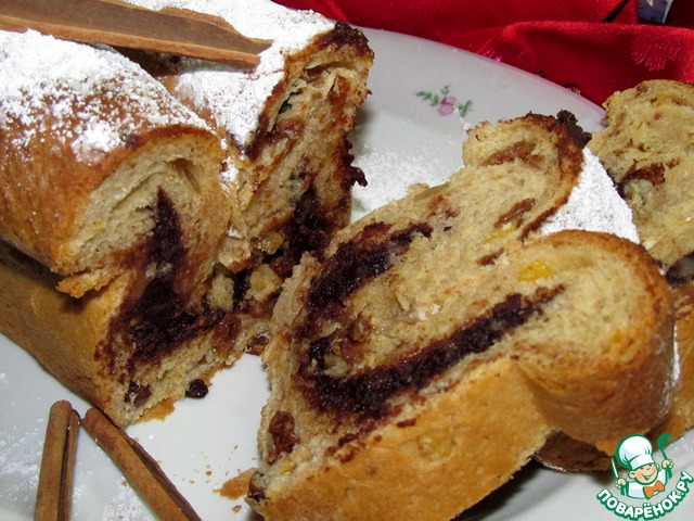 Christmas Stollen with marzipan