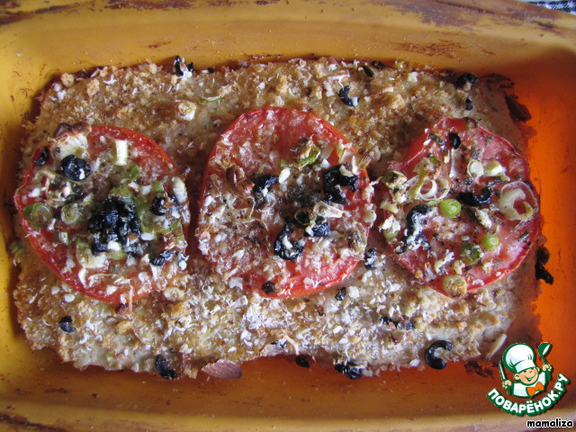 Chicken terrine with rice balls and sun-dried tomatoes