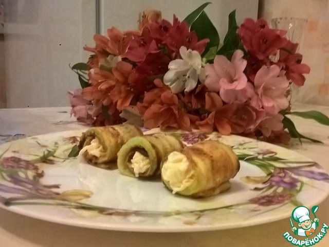 Кабачковые рулетики с сыром