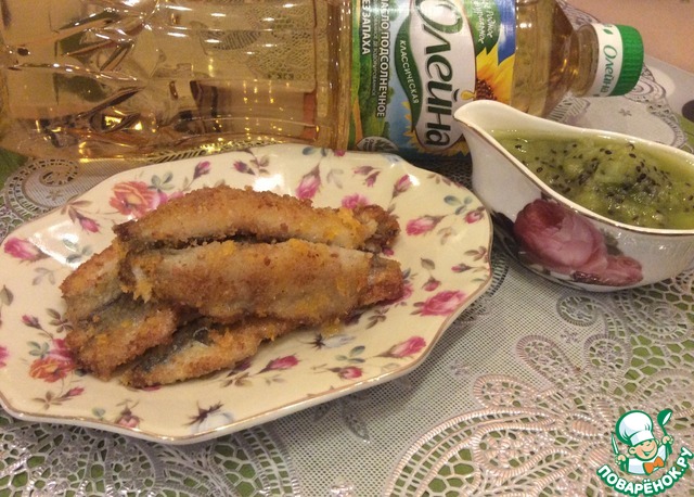 Хрустящая мойва с соусом из киви