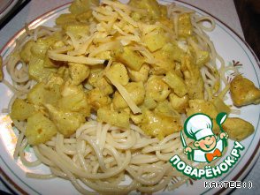 Chicken curry with pineapple in cream