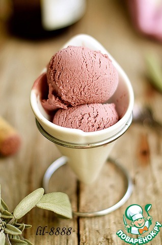 Ice cream with red wine