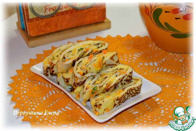 Rolls of rice pancakes stuffed with