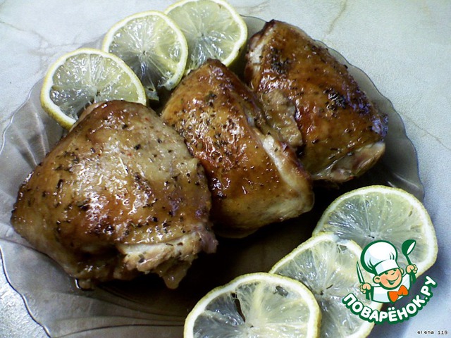 Chicken with lemon soy marinade