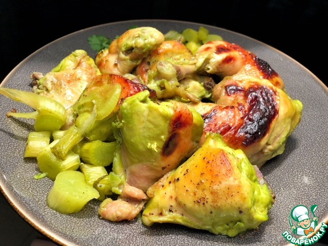 Chicken baked with Basil