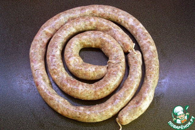 Pork sausage with buckwheat groats