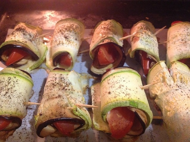 Диетические рулетики из овощей с плавленым сыром