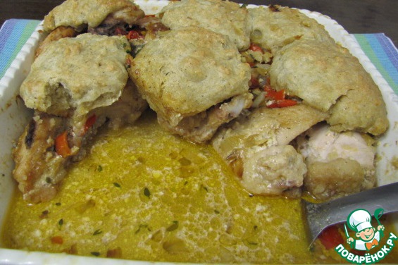 Cobbler chicken with pepper