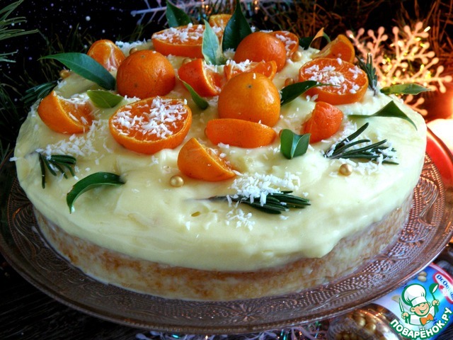Cake with pudding 