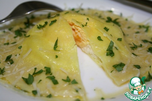 Ravioli with ricotta and egg