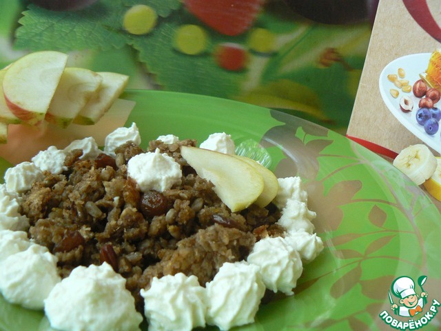 Chocolate fruit baked muesli