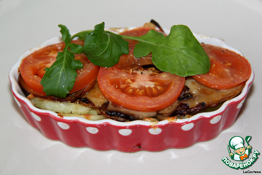 Potato boat with mushrooms