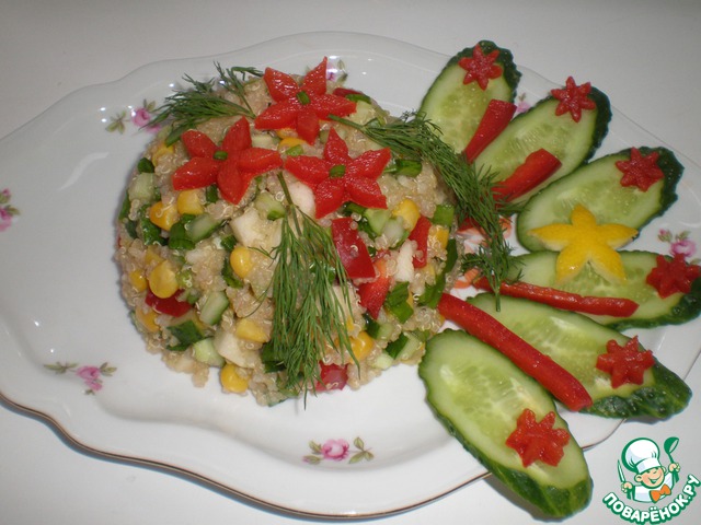 Салат с киноа и кукурузой