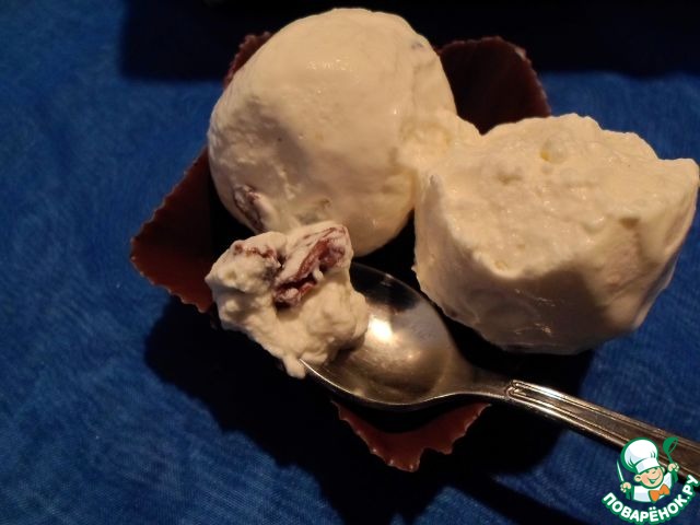 Ice cream with rum raisins