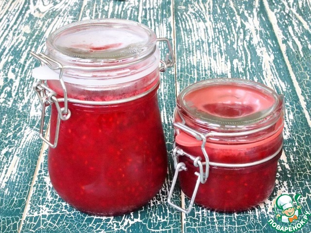 Raspberry-mint jam