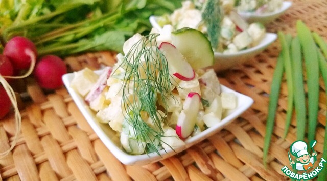 Картофельный салат с редисом