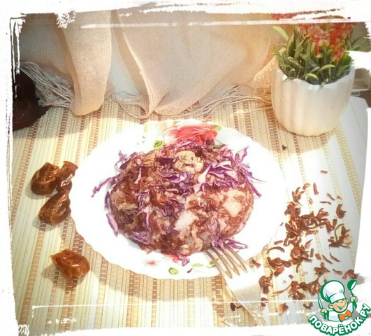 Warm salad with chicken 