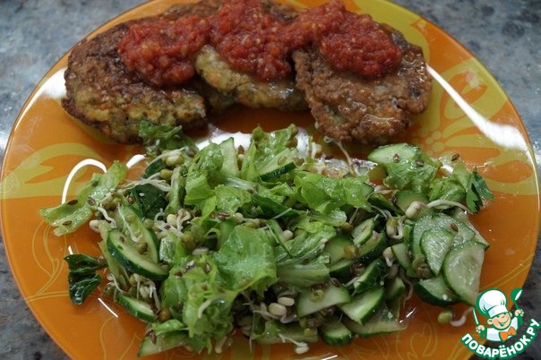 Овощные котлетки с пророщенным машем