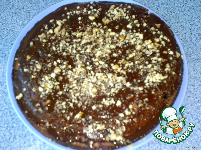 Pie chocolate blueberry