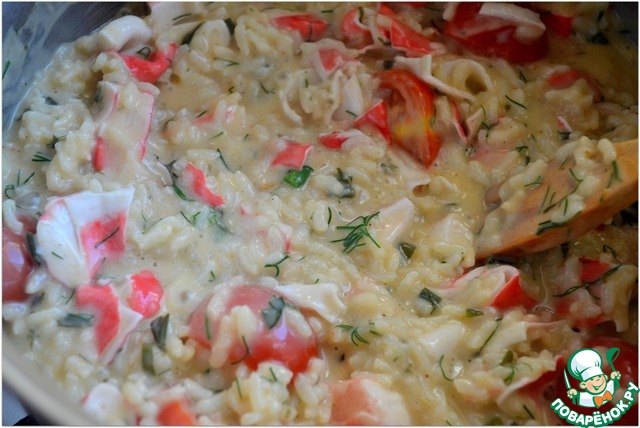 Risotto with crab meat