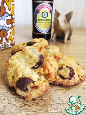 Соленое печенье с темным шоколадом