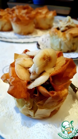 Криспи корзинки с шоколадом и бананом